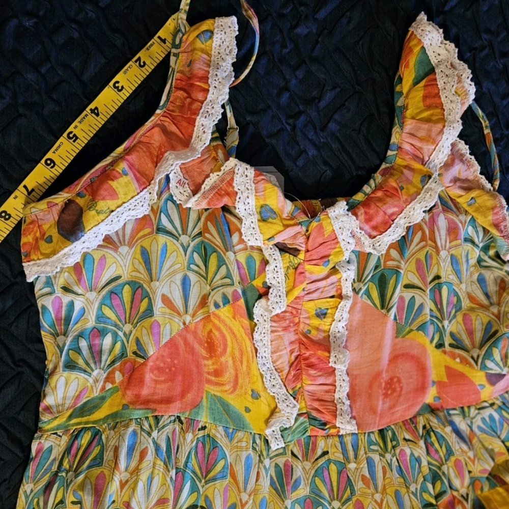 NWT- Beatnik Philosophy Colorful Mirrored Tiered Dress-Size Medium - Picture 12 of 17
